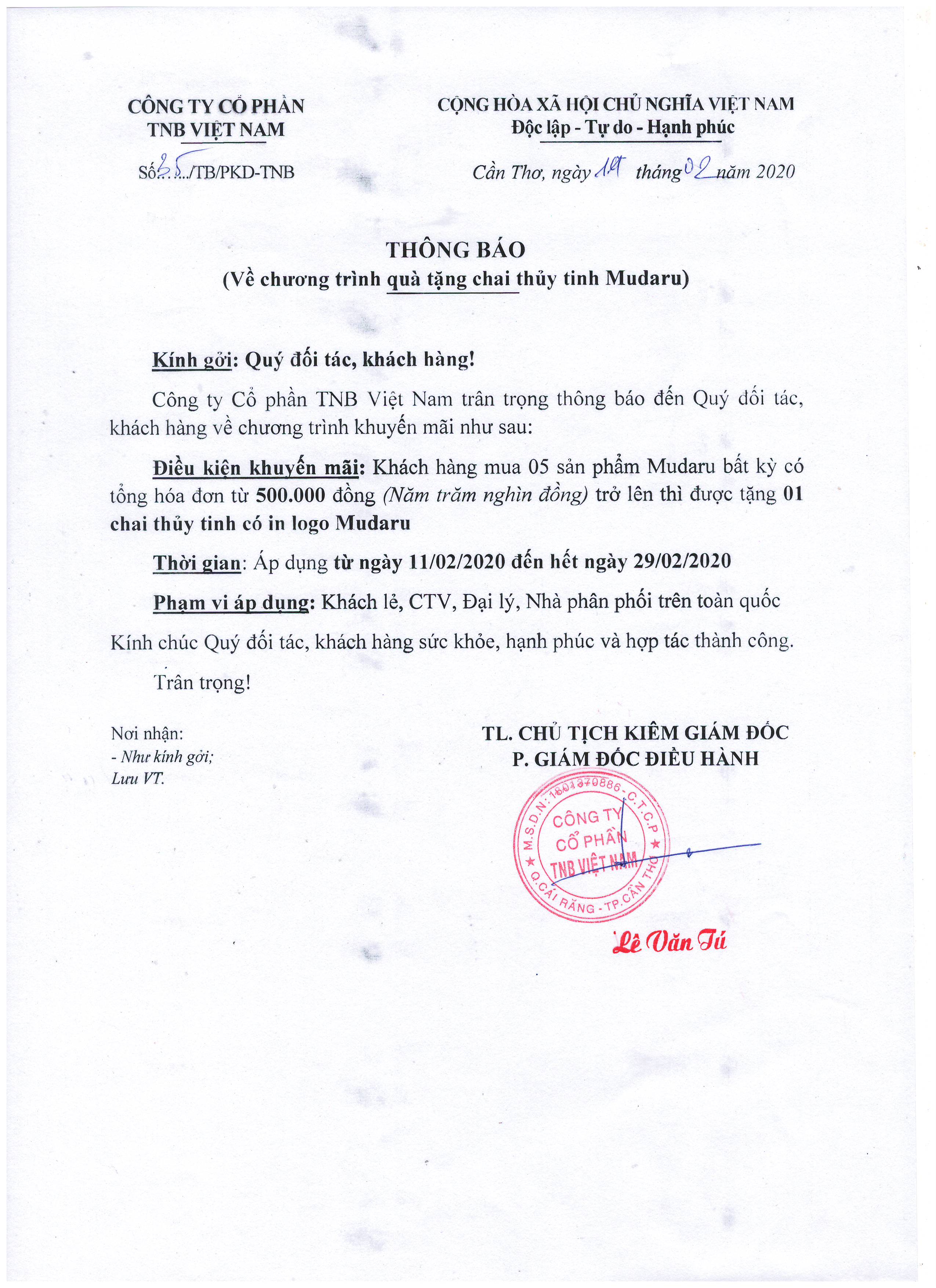 Thong bao khuyen mai chai thuy t0001