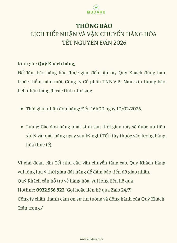 Thông báo lịch tiếp nhận và vận chuyển hàng hóa dịp tết nguyên đán 2026