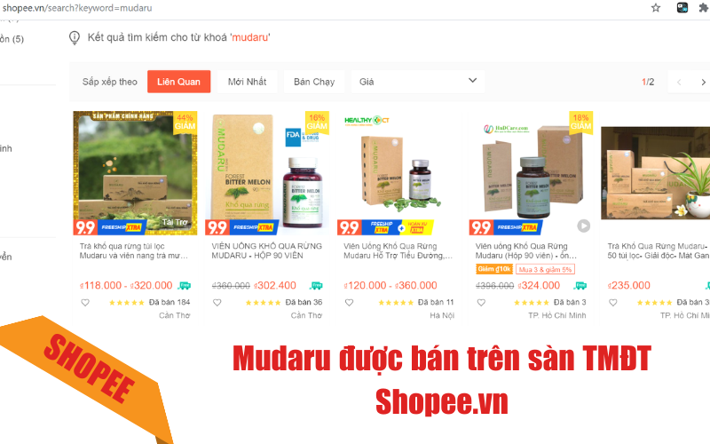 mudaru duoc ban tren san Shopee