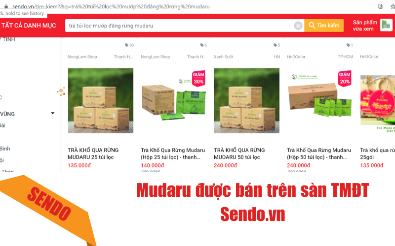 mudaru duoc ban tren san sendo